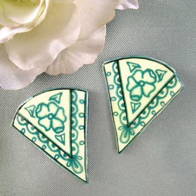 china blues clip on earrings 