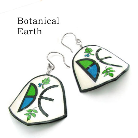 Botanical Earth sample logo earrings