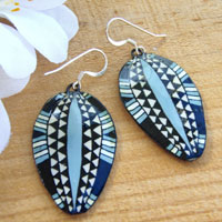 black and white deco styled earrings