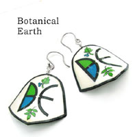 Botanical Earth logo earrings