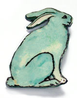 blue bunny pin