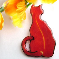 red cat pin