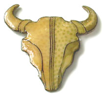 cow skull pin