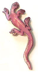 dark pink lizard pin
