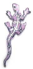 lilac lizard pin